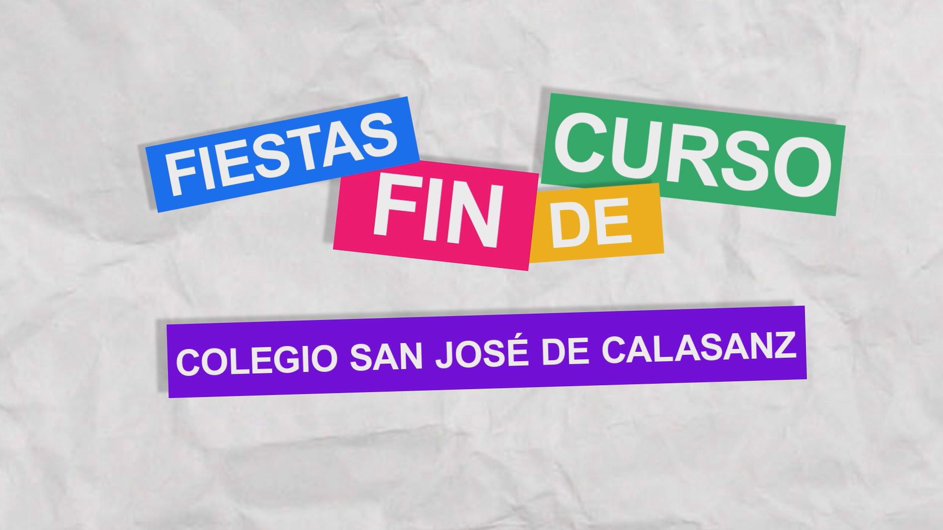 Horario emisión fin de curso colegio San José de Calasanz