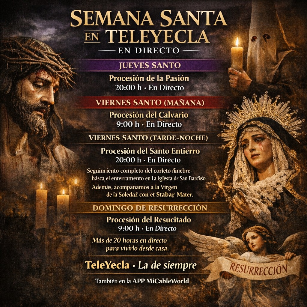 Horarios [n]DIRECTOS[/N] Semana santa Yecla 2026